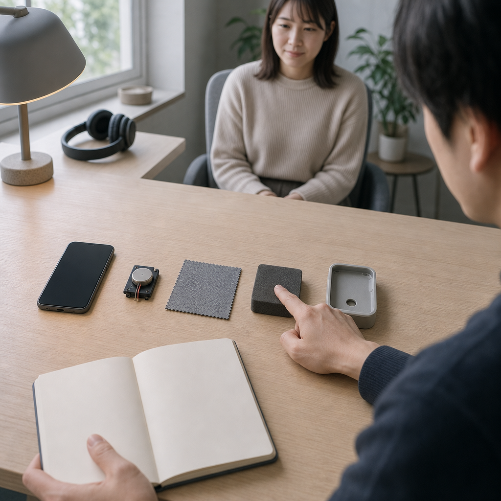 触覚インターフェースのプロトタイプをテストするデザイナー