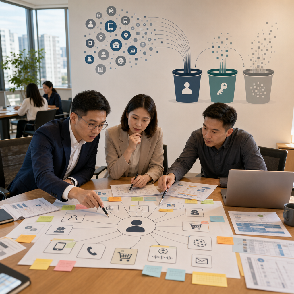 企業團隊檢視日本個人資料保護合規文件