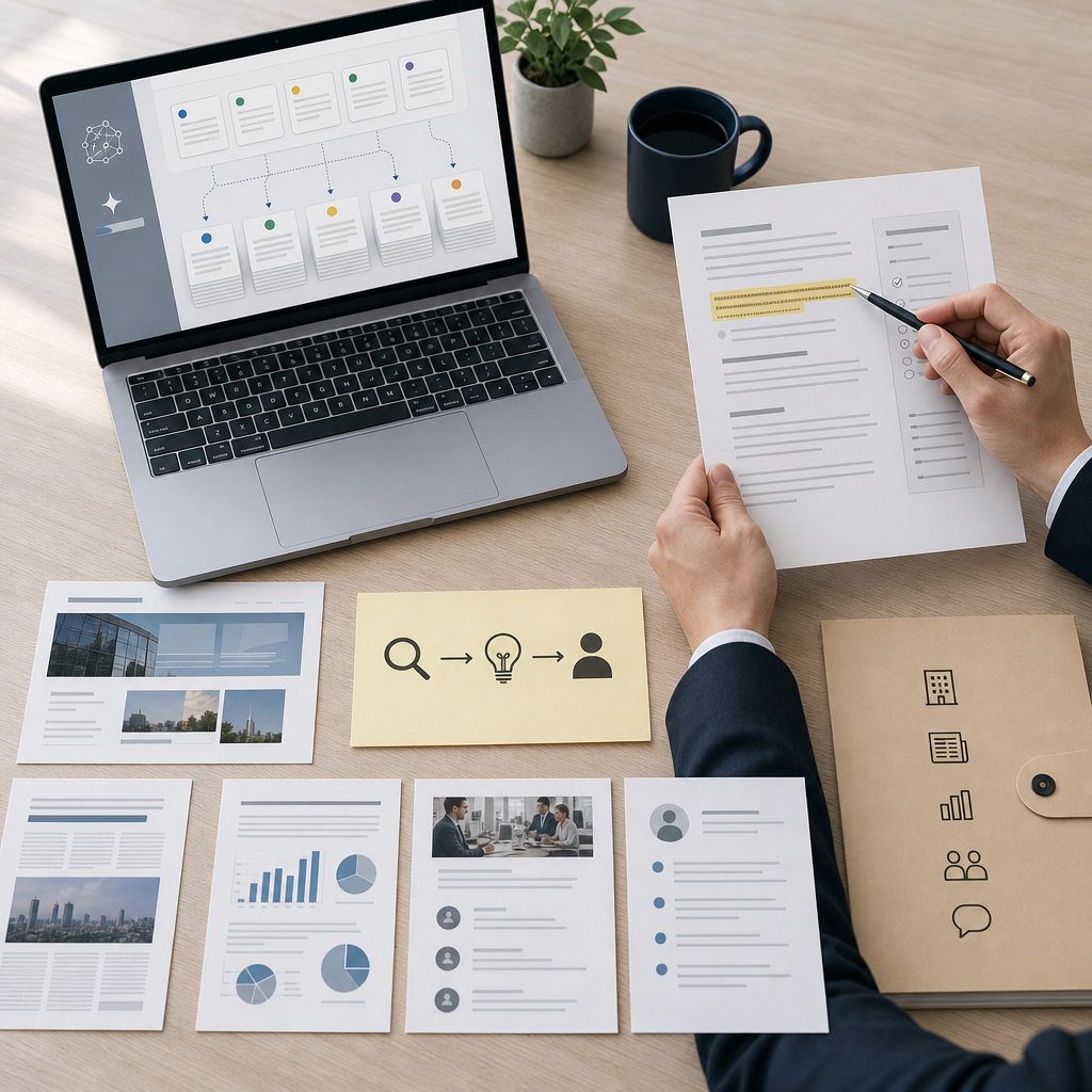AIを使って企業情報と営業データを分析する営業チーム