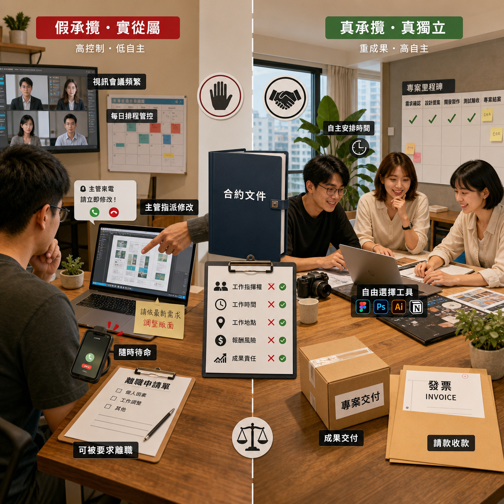 人資主管與遠端員工檢視工作合約條款