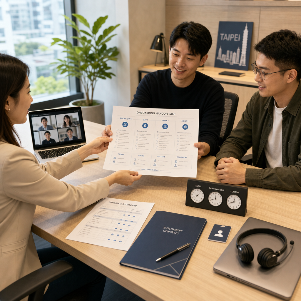 人資與用人主管在線上檢視新人入職清單