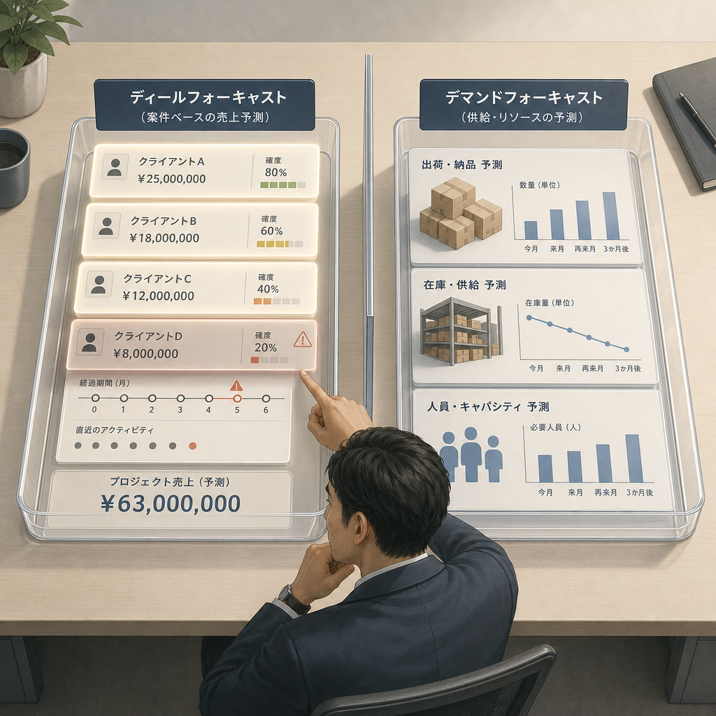 営業案件の受注確度を確認する営業マネージャー
