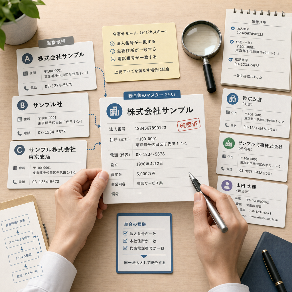 複数の営業リストを統合して分析する担当者