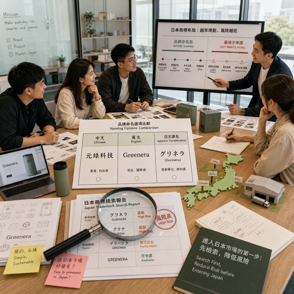 企業團隊檢視日本品牌商標風險資料