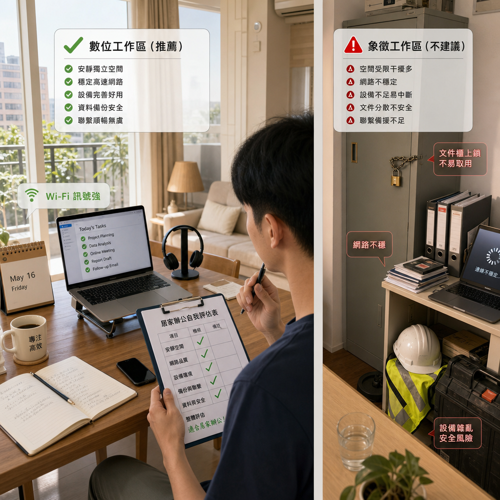 員工在家使用筆電填寫居家辦公申請表