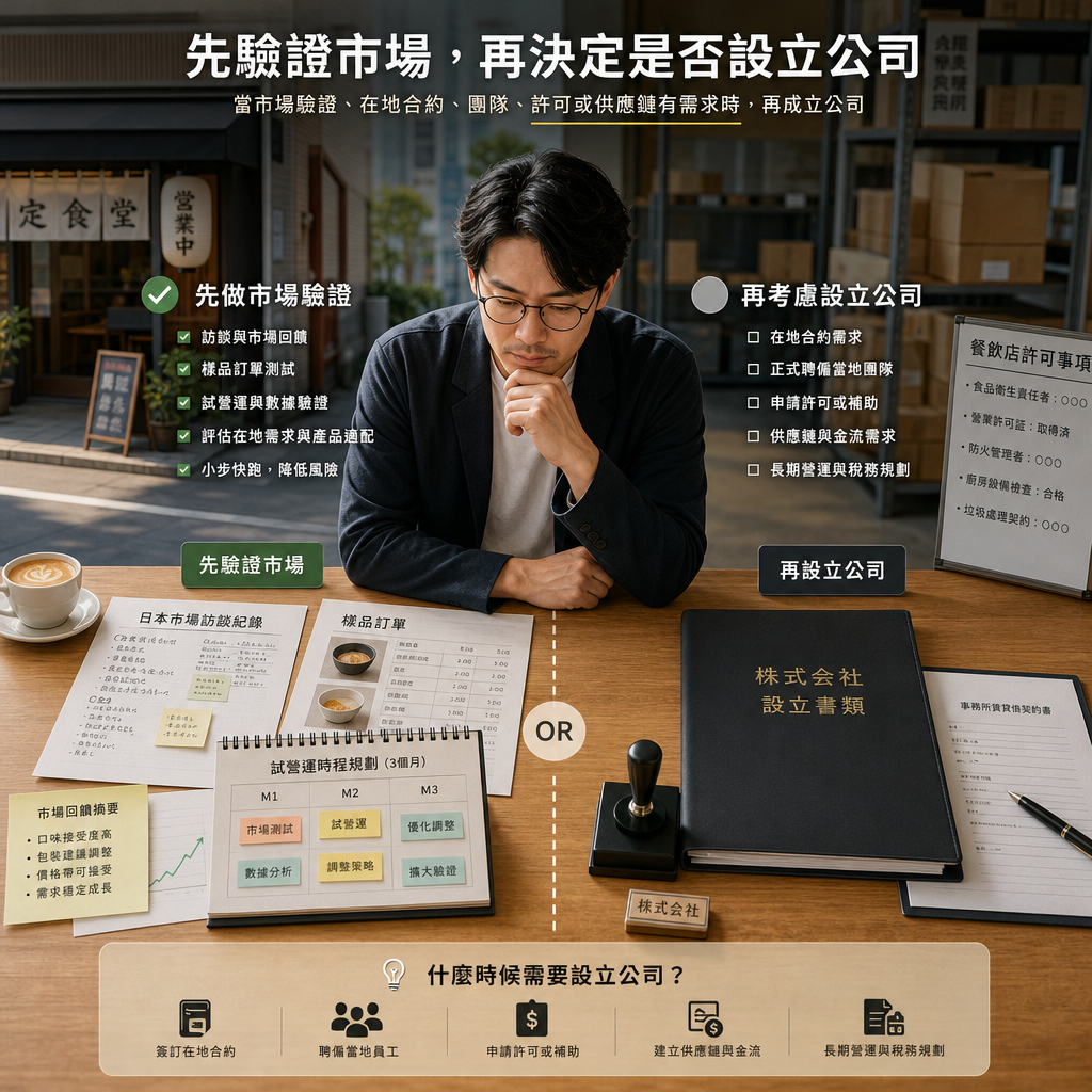 台灣企業團隊檢視日本市場進入策略與公司設立文件
