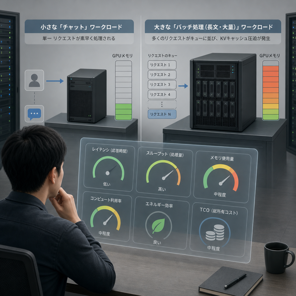AI推論のレイテンシとスループットを分析するダッシュボード