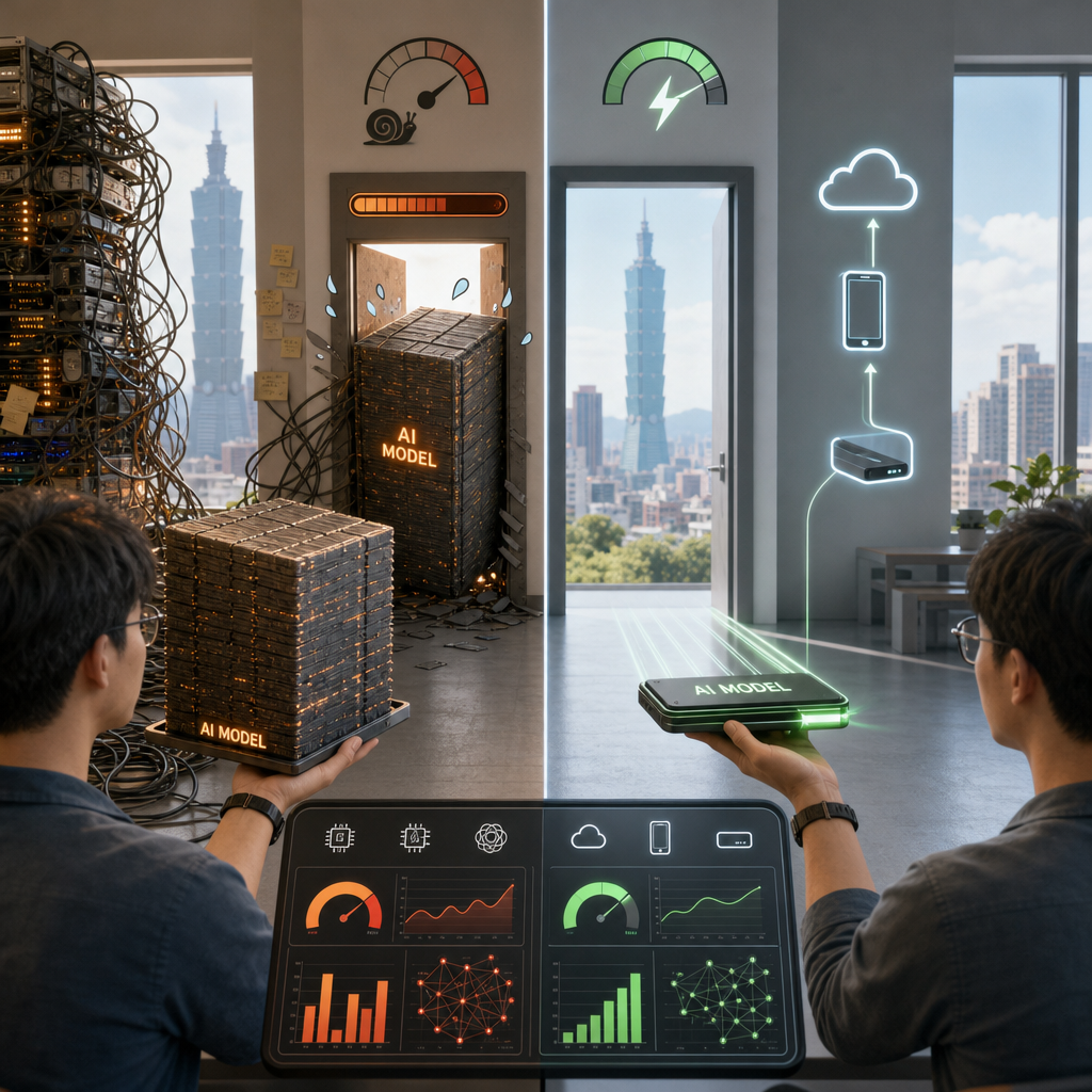 工程師檢視 AI 模型在邊緣裝置上的效能儀表板